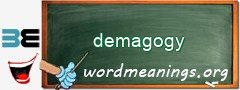 WordMeaning blackboard for demagogy